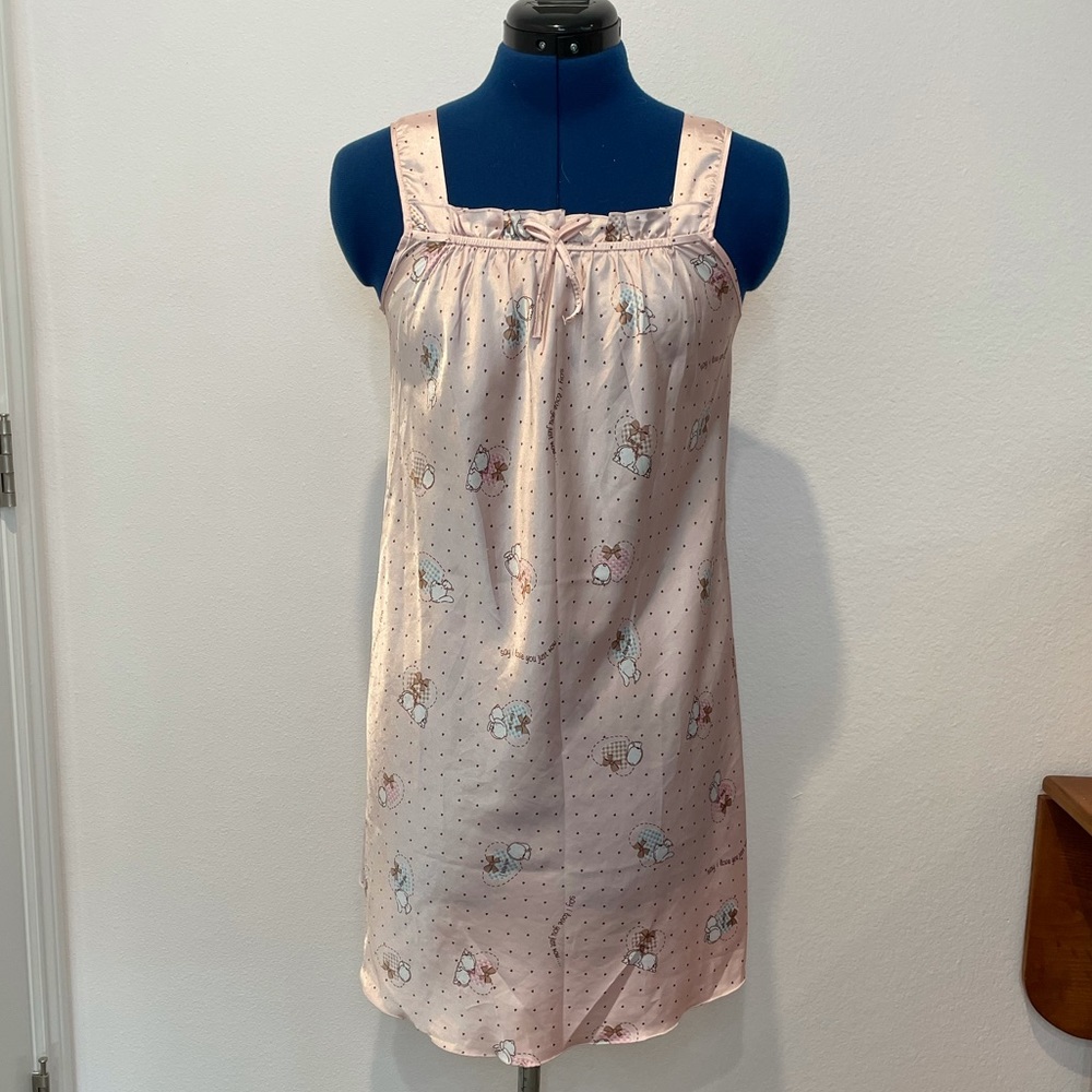 Pink Satin BabyDoll Dress
